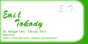 emil tokody business card